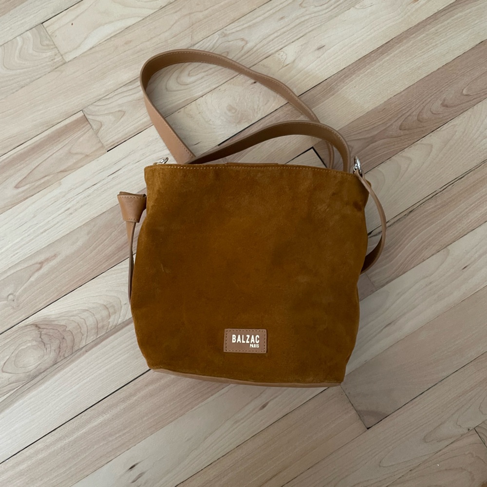 Balzac Women's Tan Suede Bag Cognac